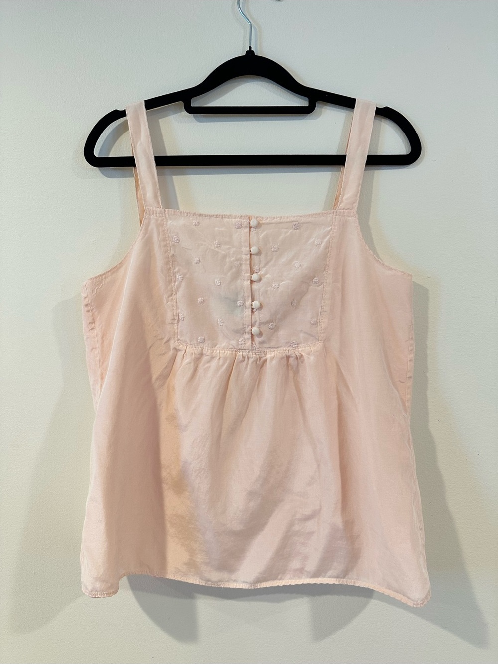 GAP Pale Pink Embroidered Cotton Camisole